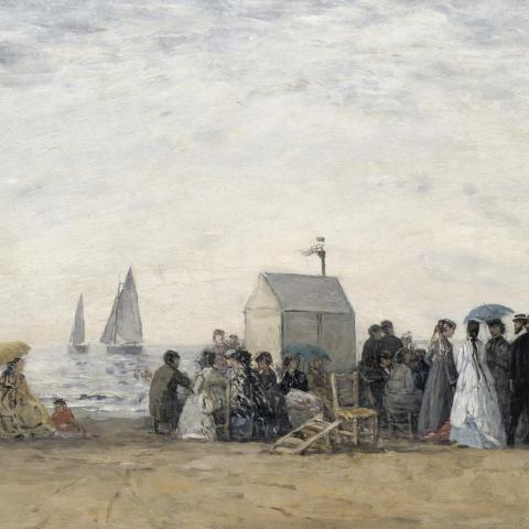 Les Scènes de vie | La plage de Trouville - 1867